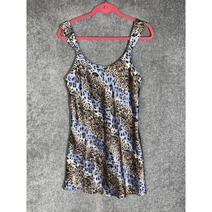 Amanda Stewart Intimates‎ Sleeveless Animal Print Nightgown Womens Size Medium
